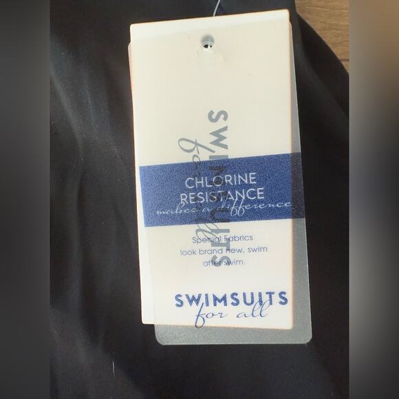 NWT Swimsuits For All Wide-Band Swim Short With Built-In Brief Black Size 20 - Picture 3 of 8